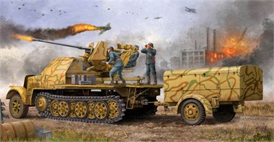 01526  техника и вооружение  ЗСУ  3,7cm Flak 37 auf Selbstfahrlafette (Sd.Kfz.7/2 late)  (1:35) 9580208015262