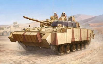 01532  техника и вооружение  МП  BMP-3(UAE) w/ERA tiles and combined screens  (1:35) 9580208015323