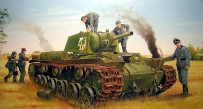 01565  техника и вооружение  Soviet KV-8 Heavy Tank  (1:35) 9580208015651