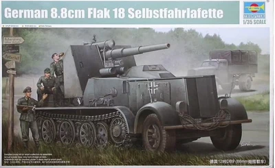 01585  техника и вооружение  САУ  German 8.8cm Flak 18 Selbstfahrlafette  (1:35) 9580208015859