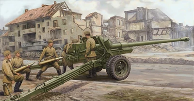 02331  техника и вооружение  Russian 100 mm Anti-tank Gun M1944 (BS-3)  (1:35) 9580208023311
