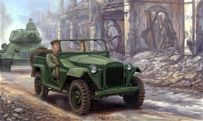 02346  техника и вооружение  Soviet Г@З-67B Military Vehicles  (1:35) 9580208023465