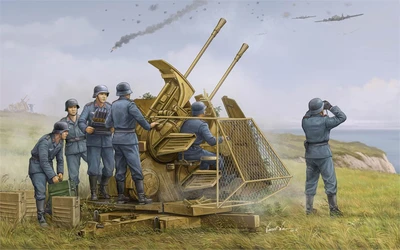 02347  техника и вооружение  German 37 mm Flak 43 Zwilling  (1:35) 9580208023472