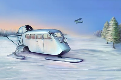 02356  техника и вооружение  Soviet Aerosan KM-4  (1:35) 9580208023564