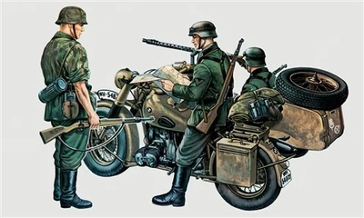 0315  техника и вооружение  BMW R75 with sidecar  (1:35) 8001283803151