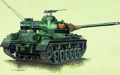 07217  техника и вооружение  JAPAN TYPE61 TANK  (1:72) 9580208072173