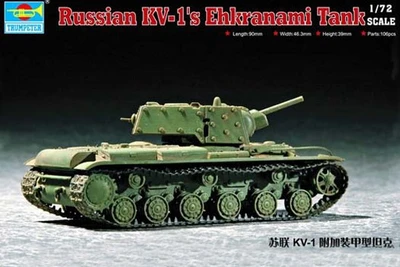 07230  техника и вооружение Soviet KV-1S с экранами  (1:72) 9580208072302