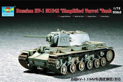 07234  техника и вооружение  Russian KV-1 M1942 Simplified Turret Tank  (1:72) 9580208072340