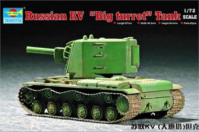 07236  техника и вооружение  Soviet KV “Big turret” tank  (1:72) 9580208072364