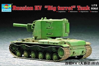 07236  техника и вооружение  Soviet KV “Big turret” tank  (1:72) 9580208072364
