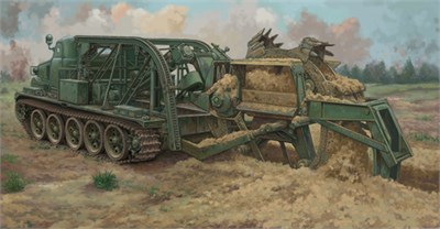 09502  техника и вооружение  Быстроходная траншейная машина БТМ-3  (1:35) 9580208095028