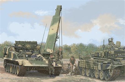 09554  техника и вооружение  Russian BREM-1M Armoured Recovery Vehicle  (1:35) 9580208095547
