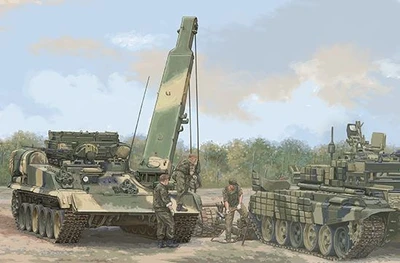 09554  техника и вооружение  Russian BREM-1M Armoured Recovery Vehicle  (1:35) 9580208095547