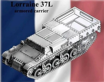 100052  техника и вооружение  Французский бронетранспортер Lorraine 37L  (1:100) 2000000168777