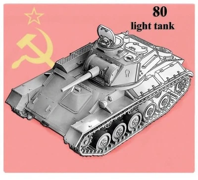 100067  техника и вооружение  Советский лёгкий танк Танк-80  (1:100) 2000000187785