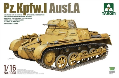 1008  техника и вооружение  Pz.Kpfw.I Ausf.A  (1:16) 4897051421573