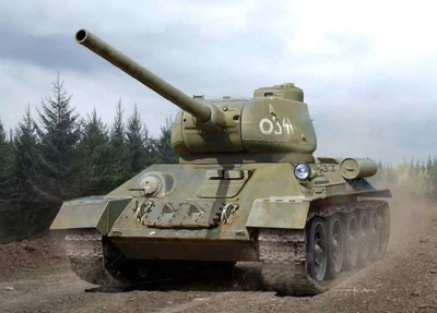 13421  техника и вооружение  Soviet Medium Tank Танк-34-85  (1:72) 8809845380764