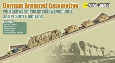 14151  техника и вооружение  German Armored Locomotive, Schwerer Panzerspähwagen, Pz.38(t)  (1:144) 89195141514