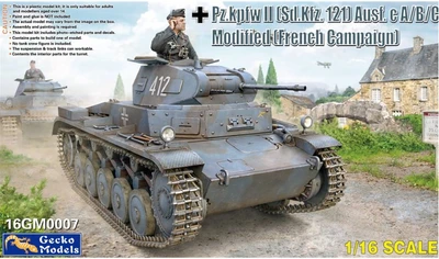 16GM0007  техника и вооружение  Pz.Kpfw. II (Sd.Kfz.121) Ausf.B Modified (French Campaign)  (1:16) 4892667160076