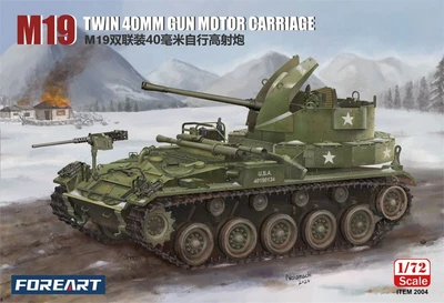2004  техника и вооружение  M19 Twin 40mm Gun Motor Carriage  (1:72) 6974540042049