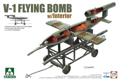 2151  авиация  V-1 Flying Bomb with Interior  (1:35) 4897051422198