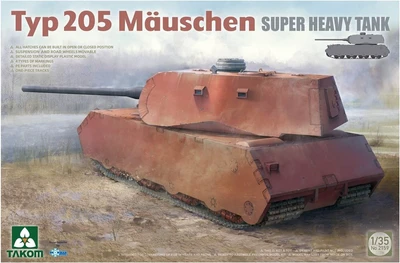 2159  техника и вооружение  Typ 205 Mauschen Super Heavy Tank  (1:35) 4897051422396