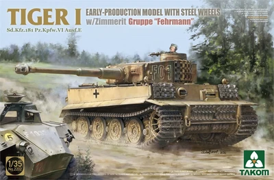 2202  техника и вооружение  Tiger I Early w/Steel Wheels w/zimmerit Gruppe "Fehrmann"  (1:35) 4897051423126