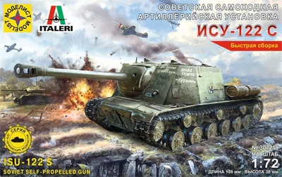 307218  техника и вооружение  Советская самоходная артиллерийская установка ИСУ-122 С  (1:72) 4607061768069