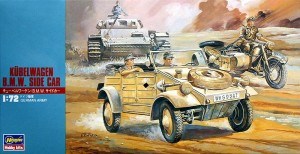 31112  техника и вооружение  Kubelwagen/side car (1:72) 2000000035901