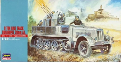 31114  техника и вооружение  8 Ton Half Track Quadruple 20mm AA.  (1:72) 4967834312142