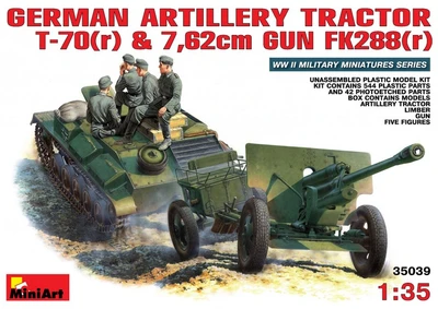 35039  техника и вооружение  German artillery tractor T-70(r) & 7,62cm GUN FK 288(r)  (1:35) 2000002115229