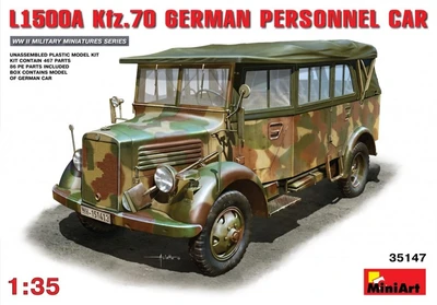 35147  техника и вооружение  L1500A Kfz.70 GERMAN PERSONNEL CAR  (1:35) 2000002081548