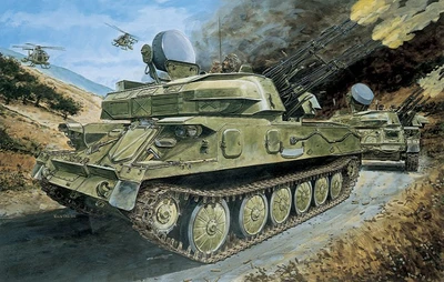 3521  техника и вооружение  ЗСУ  ZSU-23-4V1 Shilka  (1:35) 89195835215