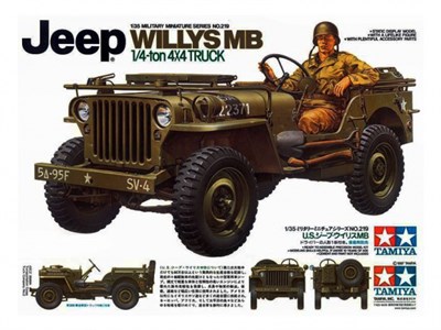 35219  техника и вооружение  Willys MB с фигурой водителя  (1:35) 4950344995660