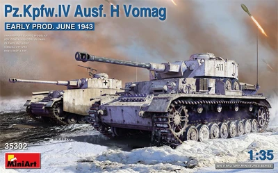 35302  техника и вооружение  Pz.Kpfw.IV Ausf. H Vomag. EARLY PROD. JUNE 1943  (1:35) 4820183313553
