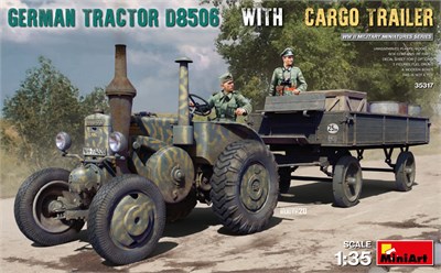 35317  техника и вооружение  GERMAN TRACTOR D8506 WITH CARGO TRAILER  (1:35) 4820183313881