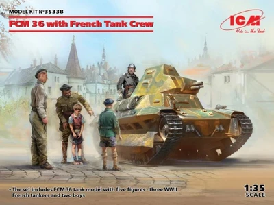 35338  техника и вооружение  Танк FCM 36 с французским танковым экипажем  (1:35) 4823044407996
