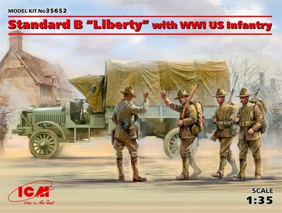35652  техника и вооружение  Standard B "Liberty" with WWI US Infantry  (1:35) 4823044406012