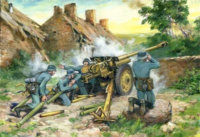 35801  техника и вооружение  Пушка 7,62 cm Pak 36(r) с расчетом (1:35) 2000000012308