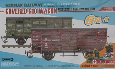 35A01-RCSP  техника  и вооружение  German Railway Covered G10 Wagon - Red Cross Spec Edition  (1:35) 6971889310082