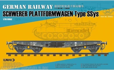 35A02  техника  и вооружение  Schwerer Plattformwagen Type SSys German Railway  (1:35) 4589913252691