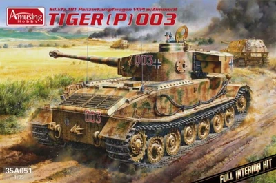35A051  техника и вооружение  Sd.kfz.181 Pz VI(P) w/Zimmerit Tiger P (003) (full interior)  (1:35) 6954248835518