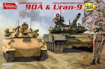 35A053  техника и вооружение  Russian Main Battle Tank Танк-90A & Uran-9  (1:35) 2000002095668