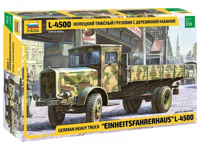 3647  техника и вооружение  Немецкий грузовик L-4500 с деревянной кабиной  (1:35) 4600327036476