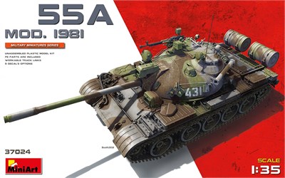 37024  техника и вооружение  Танк-55A MOD.1981  (1:35) 4820183311955