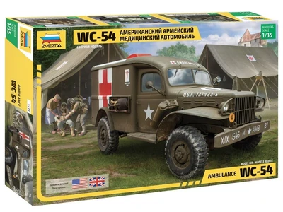 3711  техника и вооружение  Американский армейский автомобиль WC-54 Медицинский  (1:35) 2000002179825