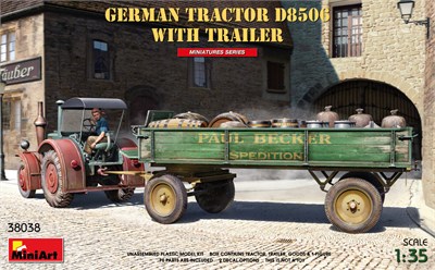 38038  техника и вооружение  GERMAN TRACTOR D8506 WITH TRAILER  (1:35) 4820183314178