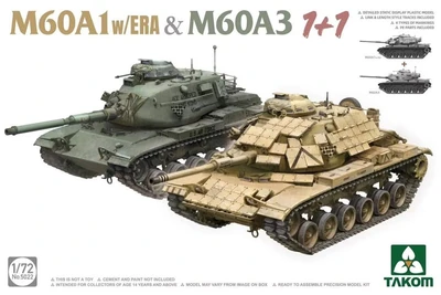 5022  техника и вооружение  M60A1 w/ERA & M60A3 1+1  (1:72) 4897051422778