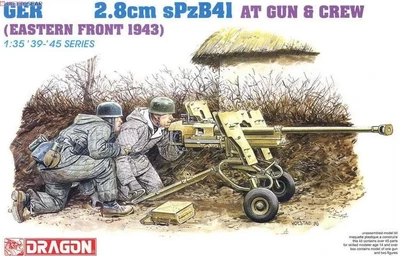 6056  техника и вооружение  German 2.8cm Spzb41 at Gun W/crew (1:35) 89195860569