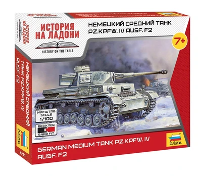 6251  техника и воруужение  Немецкий танк Т-4 F2 (1:100) 4600327062512